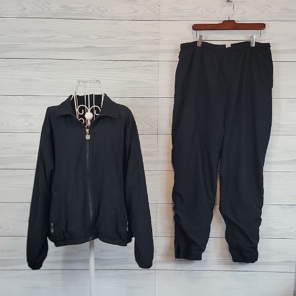 Kaelin Tracksuit Set Vintage 90s - Black Womems Size L / XL